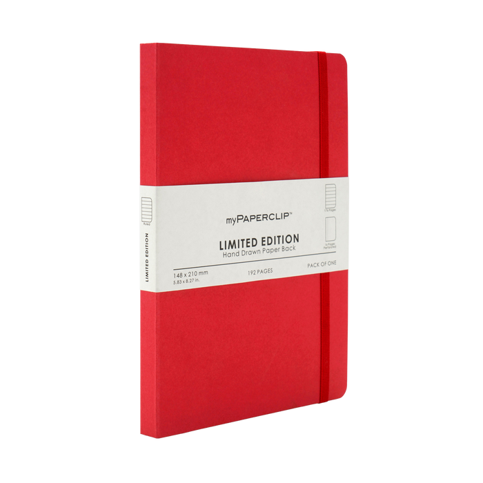 myPAPERCLIP Limited Edition Softcover A5 Notebook - Ruby