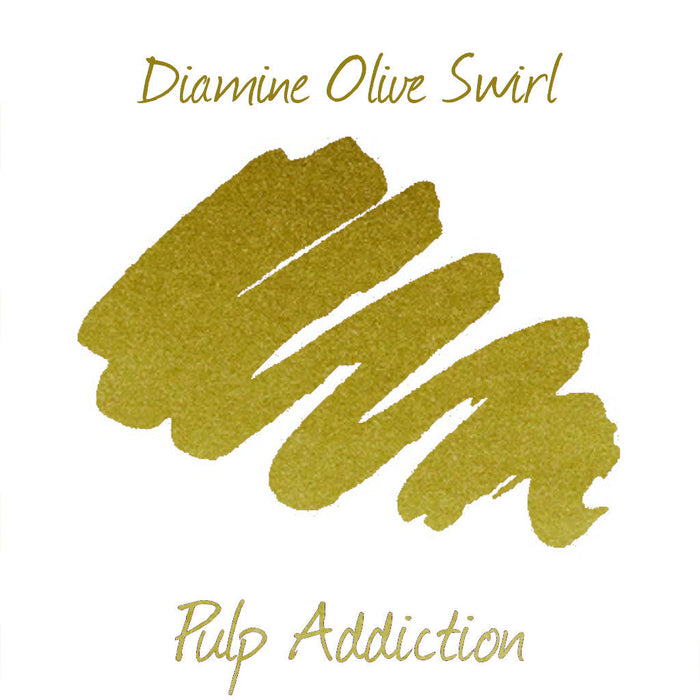 Diamine Green Edition Ink - Olive Swirl Chameleon - 2ml Sample