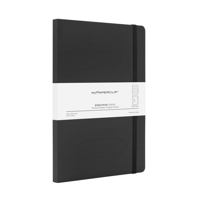 myPAPERCLIP Executive Series Softcover Large Notebook - Black