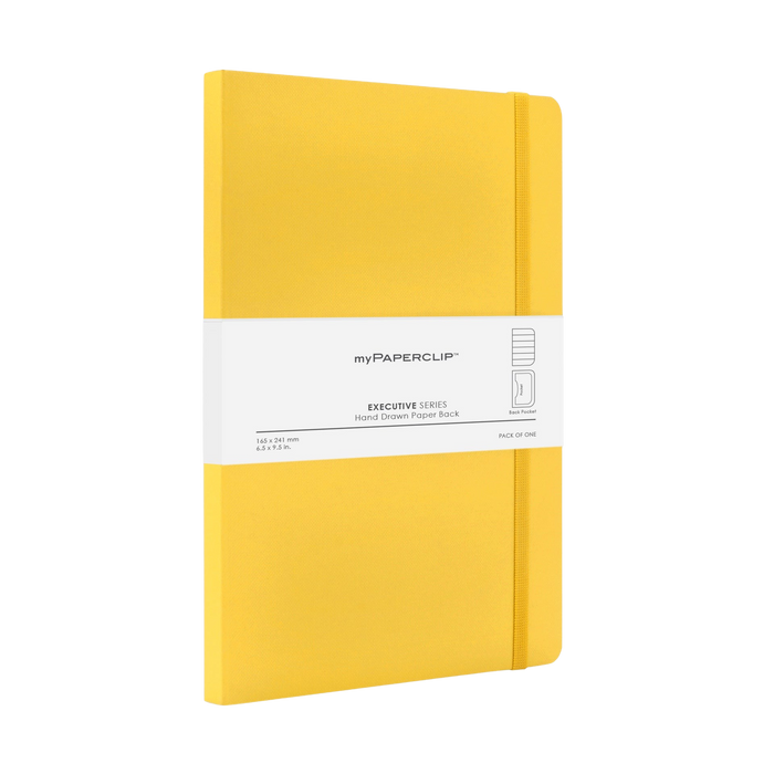 myPAPERCLIP Executive Series Softcover Large Notebook - Yellow