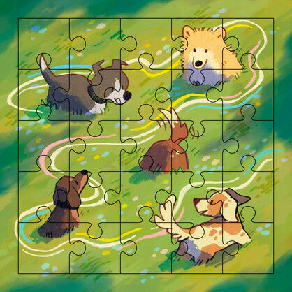 Ikonink Field Dogs Puzzle Card