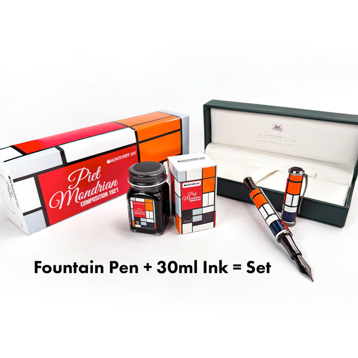 Monteverde Regatta Fountain Pen and Ink Set - Mondrian - Limited Edition