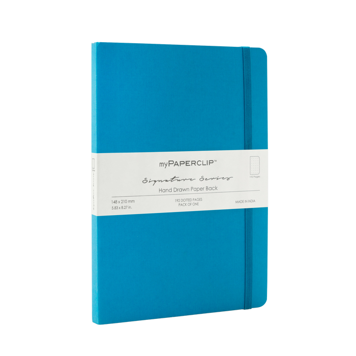 myPAPERCLIP Signature Series Softcover A5 Notebook - Kingfisher Blue