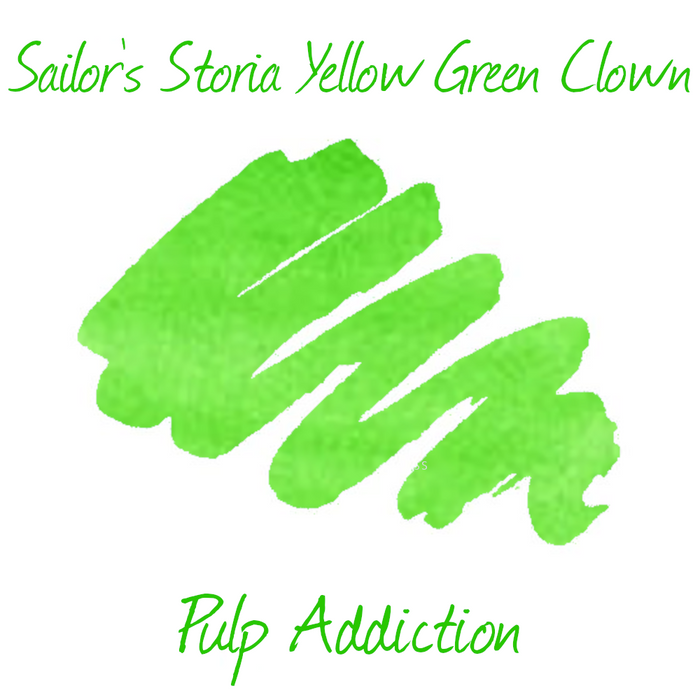 Sailor Storia Ink - Yellow Green Clown 2ml Sample
