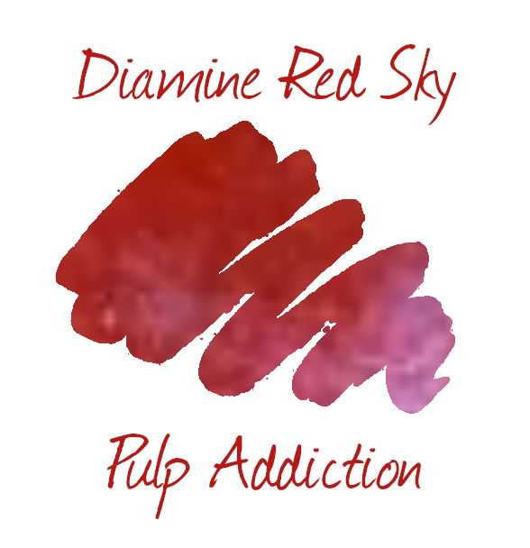 Diamine Shimmer Fountain Pen Ink - Red Sky 50ml Bottle