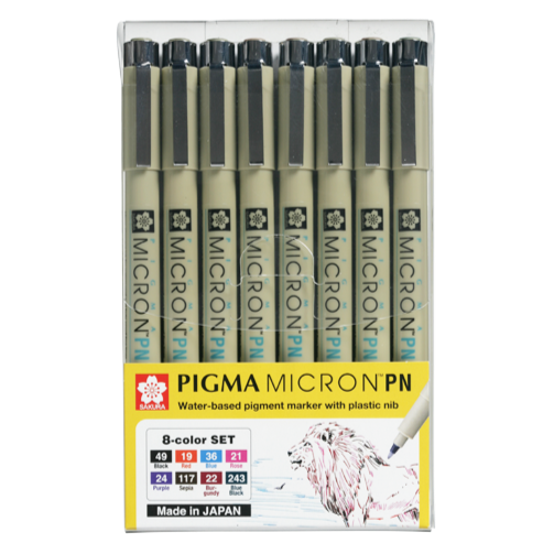 Sakura Pigma Micron PN 8 Colour Set