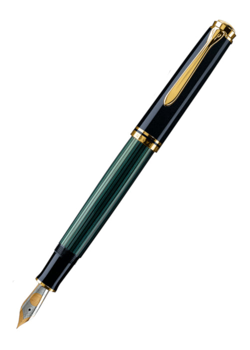 Pelikan M600 Fountain Pen - Souveran Black Green - Fine