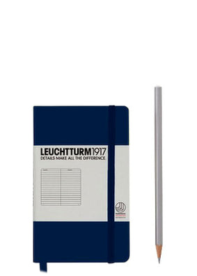 Leuchtturm Navy Blue Ruled Notebook, Pocket (A6)