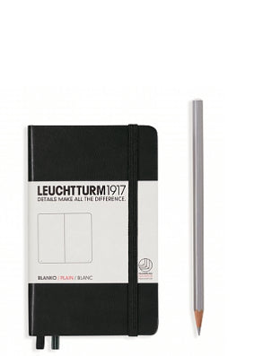Leuchtturm Black Plain Notebook, Pocket (A6)