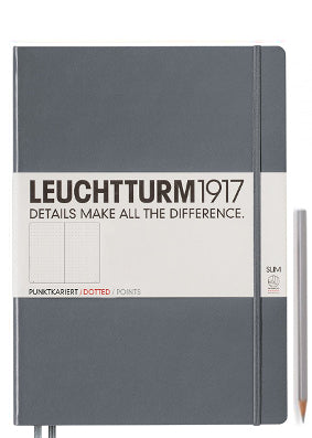 Leuchtturm Anthracite Dotted Notebook, Slim Master (A4+)