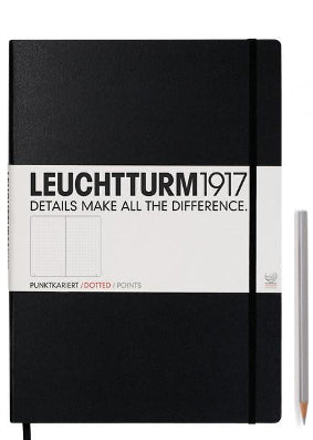 Leuchtturm Black Dotted Notebook, Master (A4)