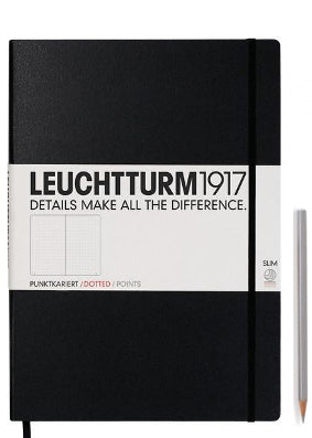 Leuchtturm Black Dotted Notebook, Slim Master (A4+)