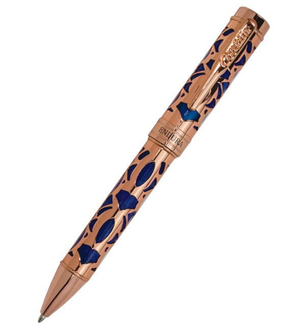 Conklin Endura Deco Crest Ballpoint Pen - Blue/Rosegold