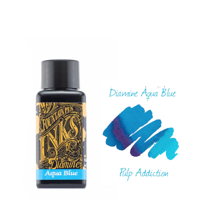 Diamine Fountain Pen Ink - Aqua Blue 30ml Bottle