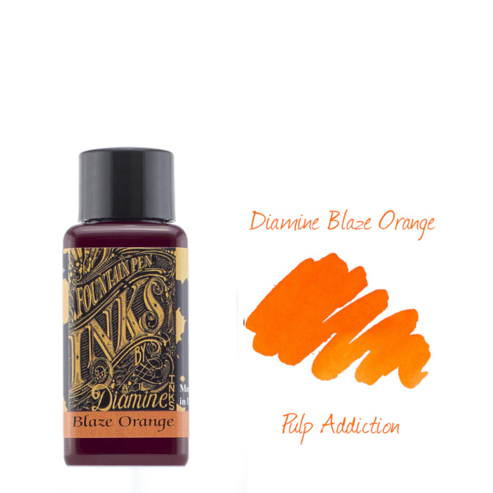 Diamine Fountain Pen Ink - Blaze Orange 30ml Bottle