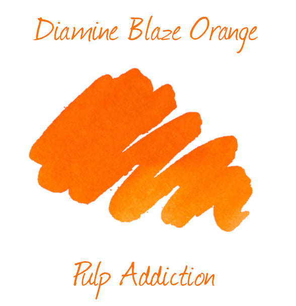 Diamine Fountain Pen Ink - Blaze Orange 30ml Bottle