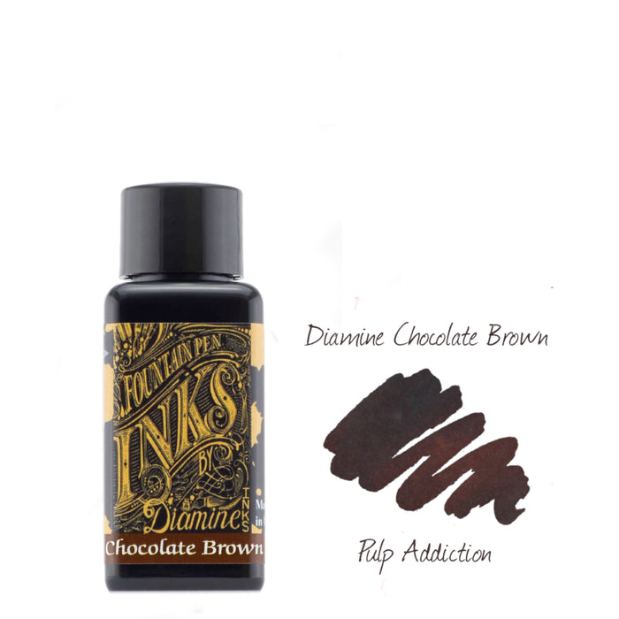 Diamine Fountain Pen Ink - Chocolate Brown 30ml Bottle