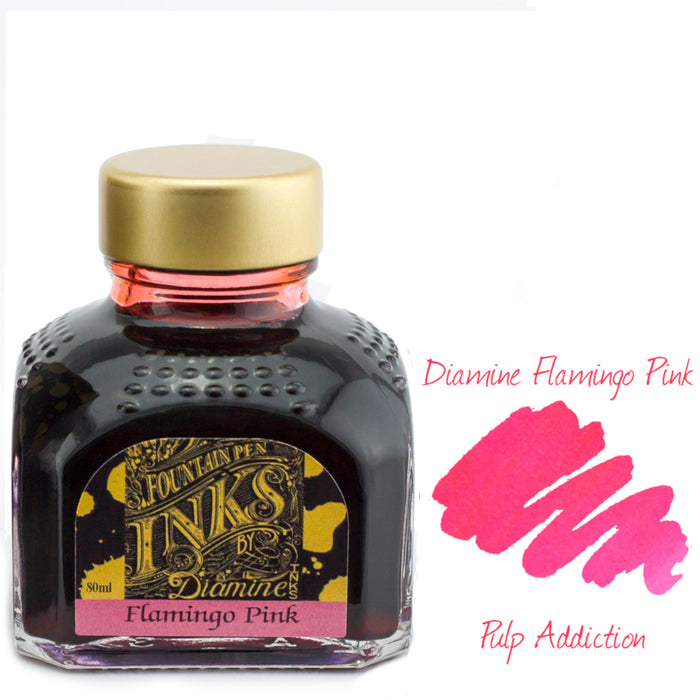 Diamine Fountain Pen Ink - Flamingo Pink 80ml Bottle