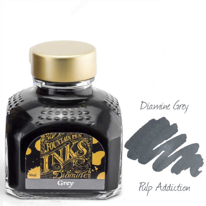 Diamine Fountain Pen Ink - Grey 80ml Bottle