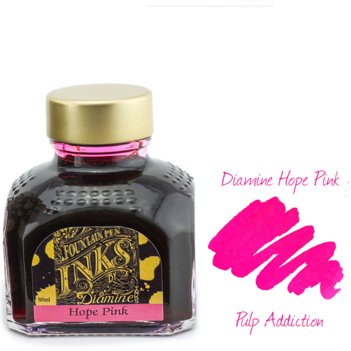 Diamine Fountain Pen Ink - Hope Pink 80ml Bottle