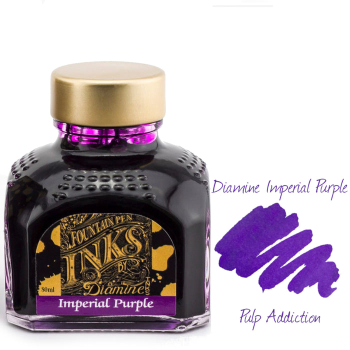 Diamine Fountain Pen Ink - Imperial Purple 80ml Bottle