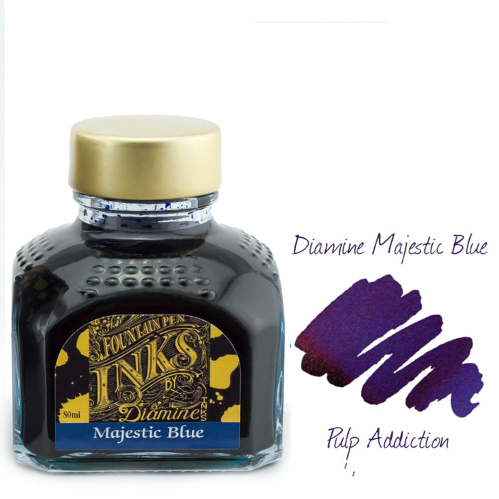 Diamine Fountain Pen Ink - Majestic Blue 80ml Bottle