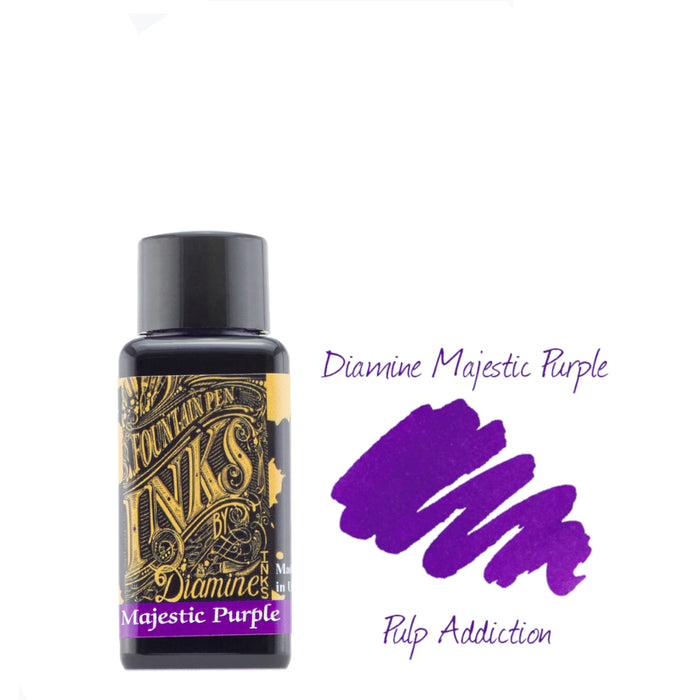 Diamine Fountain Pen Ink - Majestic Purple 30ml Bottle