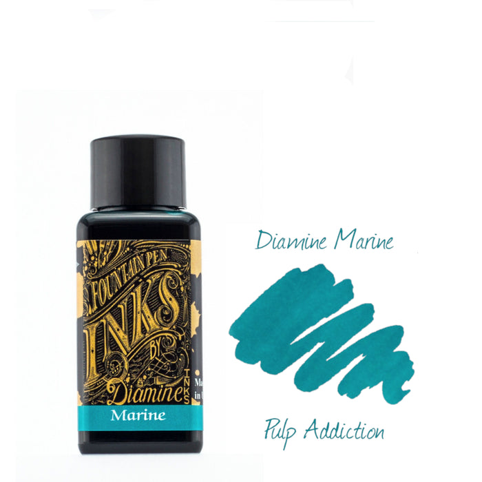 Diamine Fountain Pen Ink - Marine 30ml Bottle