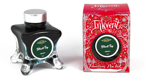 Diamine Red Edition Ink Bottle - Black Ivy - Sheen - 50ml
