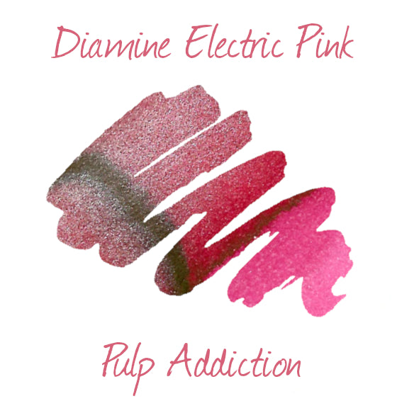 Diamine Shimmer Fountain Pen Ink - Electric Pink 50ml Bottle