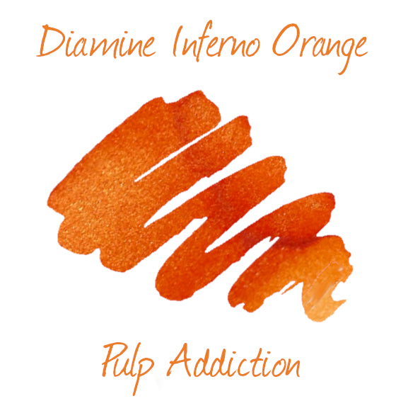 Diamine Shimmer Fountain Pen Ink - Inferno Orange 50ml Bottle