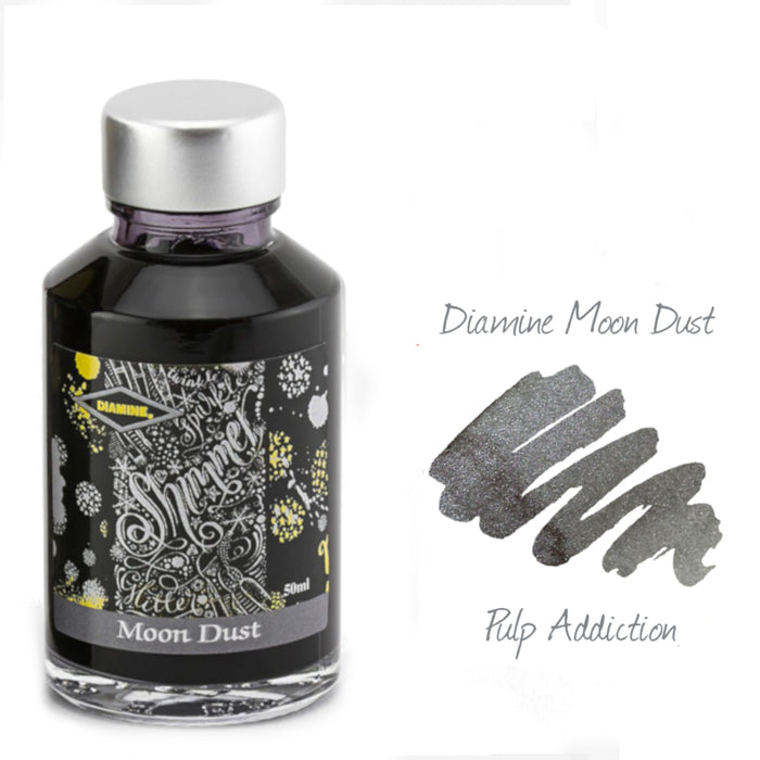Diamine Shimmer Fountain Pen Ink - Moon Dust 50ml Bottle