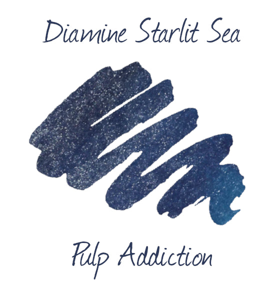 Diamine Shimmer Fountain Pen Ink - Starlit Sea 50ml Bottle