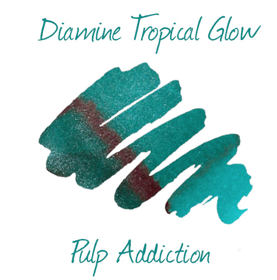 Diamine Shimmer Fountain Pen Ink - Tropical Glow 50ml Bottle