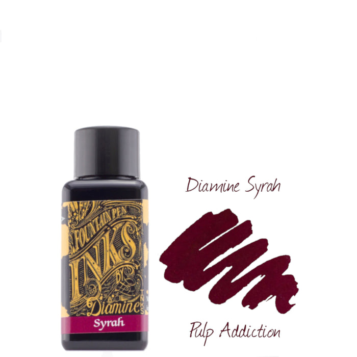Diamine Fountain Pen Ink - Syrah 30ml Bottle