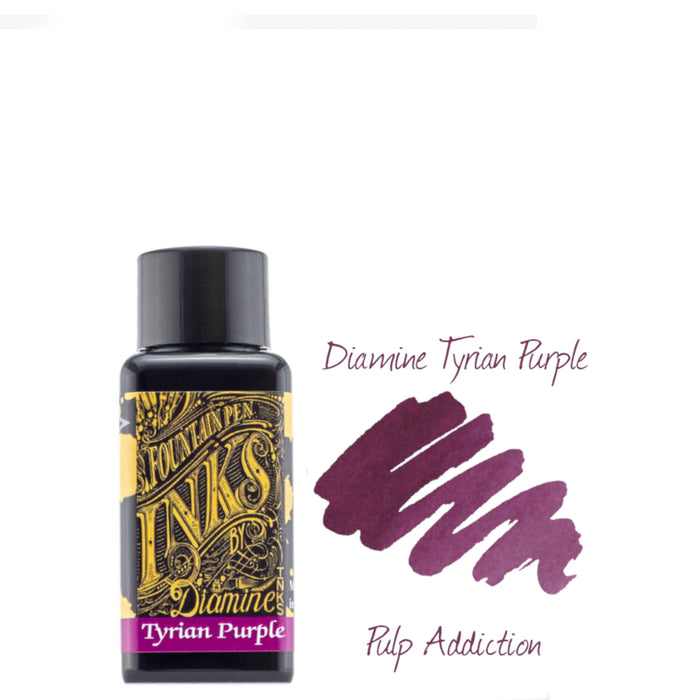 Diamine Fountain Pen Ink - Tyrian Purple 30ml Bottle