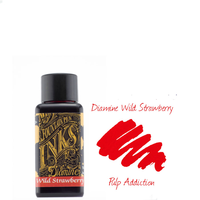 Diamine Fountain Pen Ink - Wild Strawberry 30ml Bottle