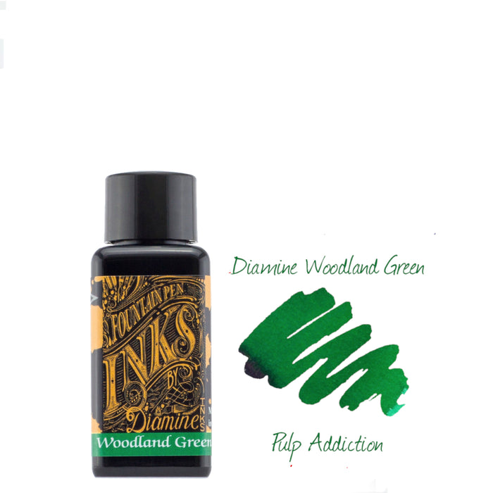 Diamine Fountain Pen Ink - Woodland Green 30ml Bottle