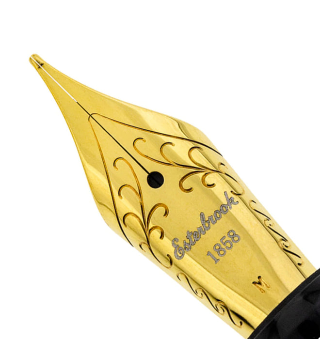 Esterbrook Estie Ebony Fountain Pen - Gold Trim Custom - Journaler Nib