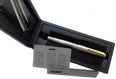 Lamy 2000 Stainless Steel Fountain Pen - Oblique Double Broad