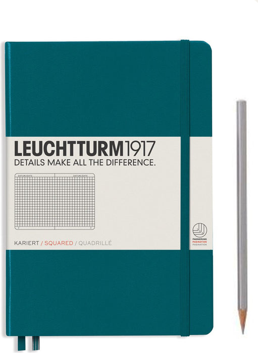 Leuchtturm1917 Medium (A5) Notebook - Pacific Green Graph Square