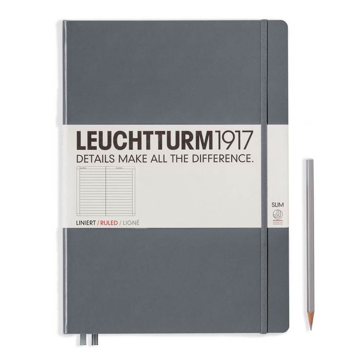 Leuchtturm1917 Slim Master (A4+) Notebook - Anthracite Ruled
