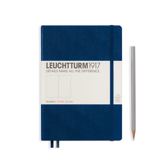 Leuchtturm1917 Medium (A5) Notebook - Navy Blue Plain