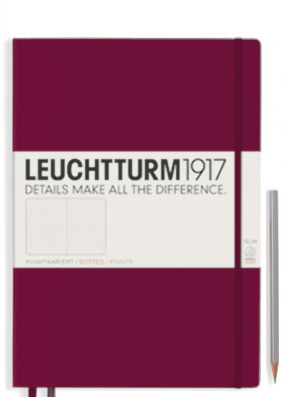Leuchtturm1917 Slim Master (A4+) Notebook - Port Red Dotted