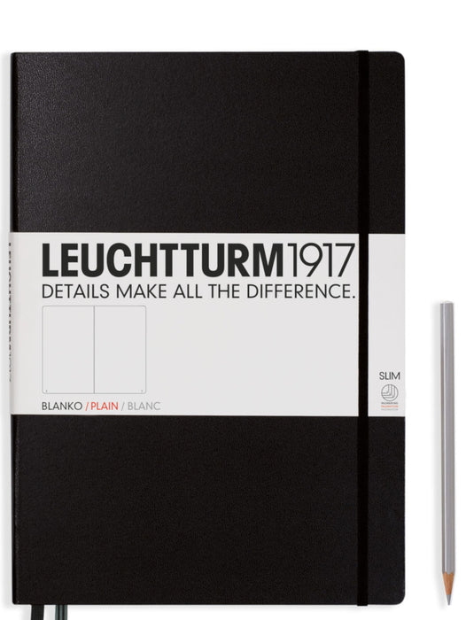 Leuchtturm1917 Slim Master (A4+) Notebook - Black Plain