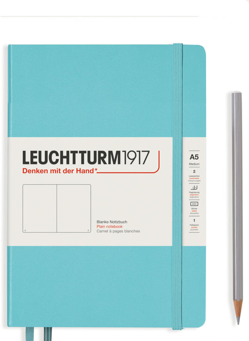 Leuchtturm1917 Medium (A5) Notebook - Aquamarine Blank