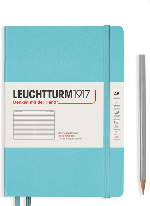 Leuchtturm1917 Medium (A5) Notebook - Aquamarine Lined