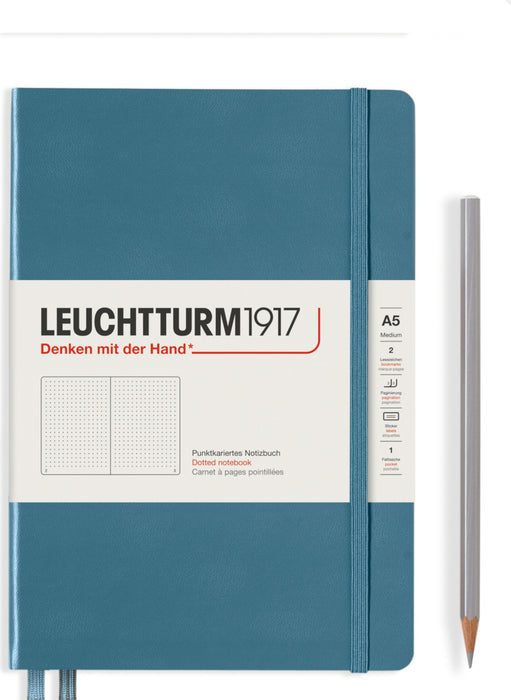 Leuchtturm1917 Medium (A5) Notebook - Stone Blue Dotted