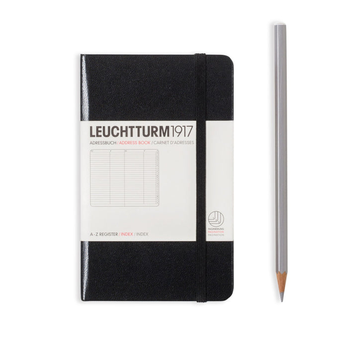 Leuchtturm1917 Pocket (A6) Agenda Address Book (A-Z Index) - Black