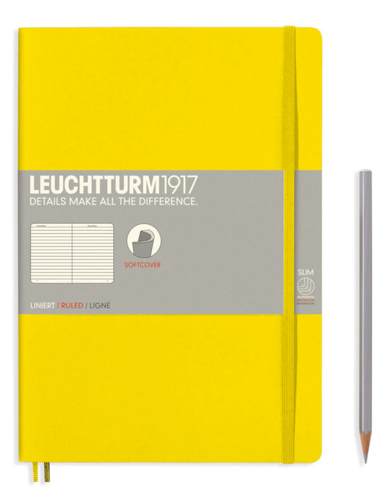 Leuchtturm1917 Softcover Paperback (B5) Notebook - Lemon Ruled